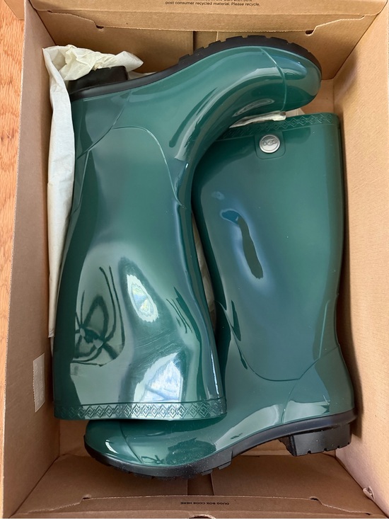 UGG Shoes - UGG Women's Glossy Hunter Green Rain Boots